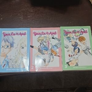 Your Lie in April Manga Volumes 1-3